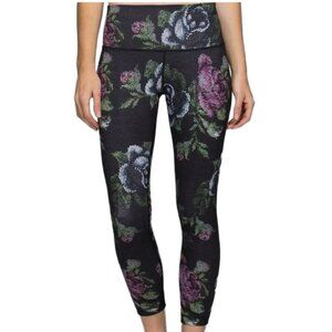 Lululemon High Times Pant Garden Party Smooth Silver Multi Athletic Leggings 4